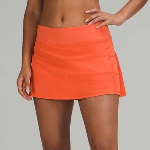 Lululemon pace rival mid-rise skirt in coral